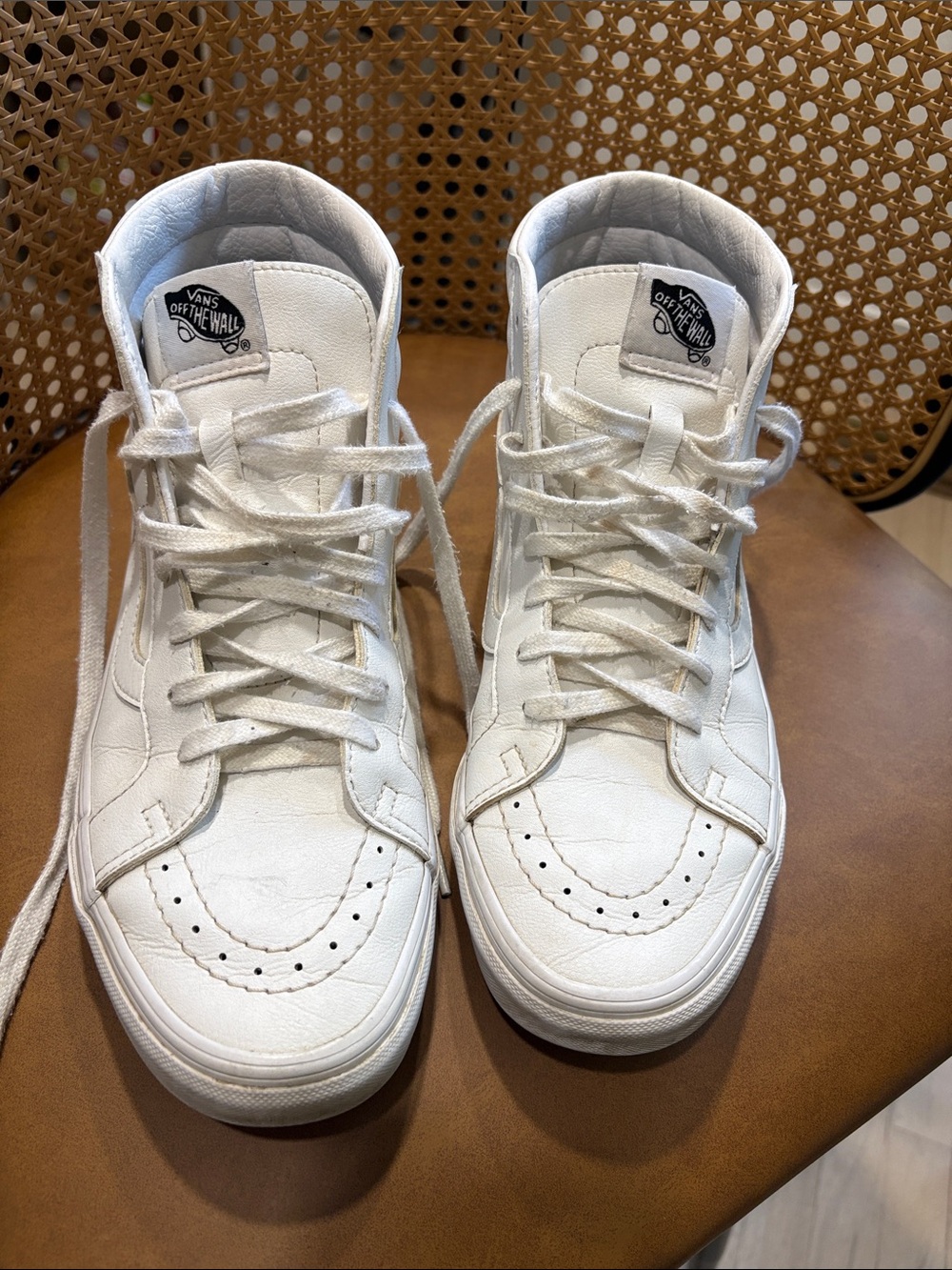 Vans White High-Top Sneakers - Men's Classic Lace-Up
